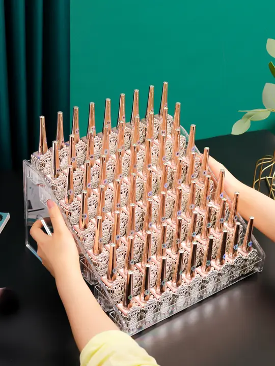 組み立て不要 ネイルポリッシュディスプレイラック【多層・ネイルサロン用・収納ラック】