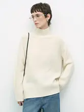 高級ウールニット【ゆったりとしたハイネック・厚手・冬用】