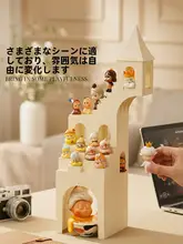 階段型デザインのデスクトップ収納ラック【オフィス用・フィギュアディスプレイ】