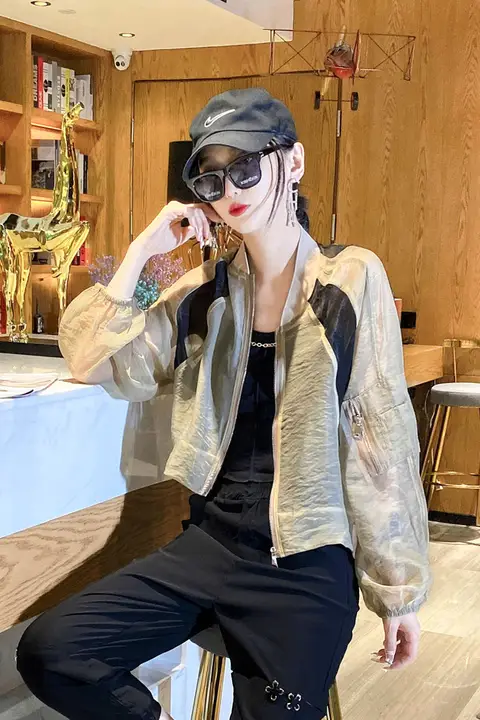 レディース UVカットジャケット【ゆったりデザイン・短め・通気性・カジュアルスタイル】