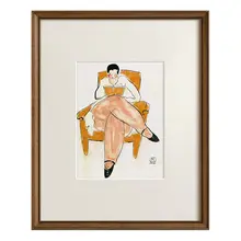 北欧風アート壁画【レトロデザイン・女性像・リビングやダイニングに最適】