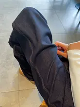 深い青色のストレートデニムパンツ【ハイウエスト・スリムフィット・ワイドレッグ】