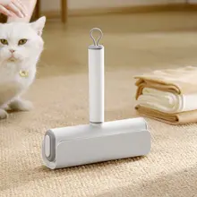 猫毛用ロール式粘着クリーナー【強力粘着・使い捨てペーパーリフィル】