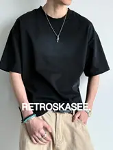 染め柄ワッシャー仕上げ短袖Tシャツ【メンズ・ゆったりサイズ・コットン・クルーネック・ラフなデザイン】