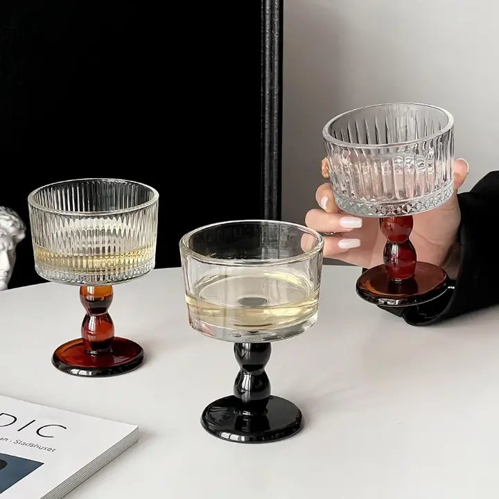 グラス ハイボールグラス ワイングラス シャンパングラス アイスクリームグラス 高級感 INSスタイル