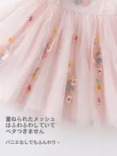女の子用 夏の刺繍入りドレス【チュールスカート・誕生日用】