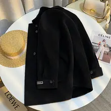 ブラックグレーのリラクシングカラーの両面コート【シンプルデザイン・春向け・アップデート】