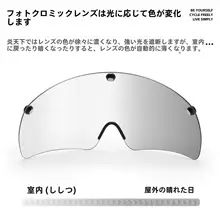 自転車用ヘルメットバイザー【マグネット式・調光レンズ・昼夜兼用】