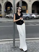 夏用ゆったりストレッチ クロップドワイドパンツ【ウエスト調整可能・フィット】