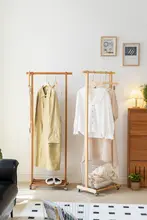 無垢材製のハンガーラック【室内用・移動可能・玄関用】