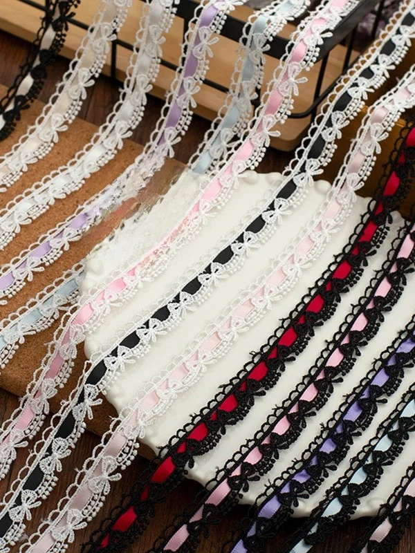 黒白リボンのカラフルサテンリボンフリル：手づくり服装用の柔らかさと実用性を徹底解説