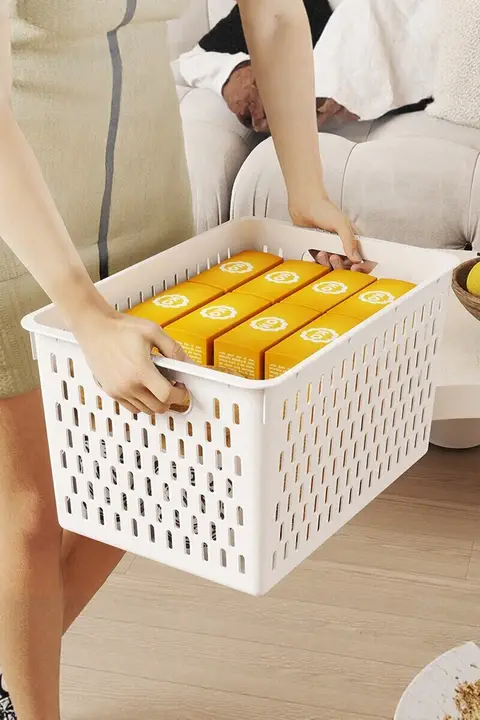 プラスチック製収納ボックス【キッチン・おもちゃ整理用・卓上用・収納バスケット】
