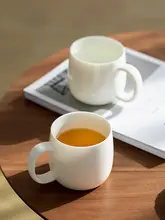 シンプルデザイン 350ML マグカップ【ホワイト・コーヒーカップ・牛乳カップ】