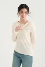 不規則なデザインのウールニットプルオーバー【春季用・韓国風・女性用】