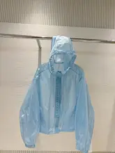 フーデッド薄手防晒ジャケット【ショート丈・プリーツ感・女性用】