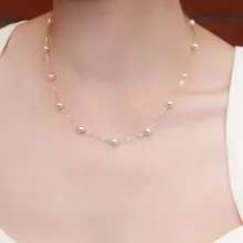 満天星デザインのパールネックレス【個性的なスタイル・女性用・首元を引き立てる】