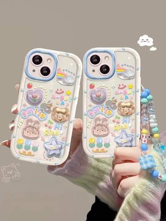 可愛い云朵デザインのスマートフォンケース【防衝撃・Huawei対応】
