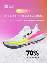 男女兼用 マラソン用クッション入りカーボンプレートランニングシューズ【足弓サポート】