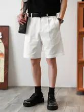 純綿の快適で軽い白いカジュアルショーツ男性用