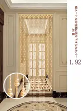水晶製ひょうたんビーズカーテン【穴あけ不要・玄関・トイレ用・装飾用】