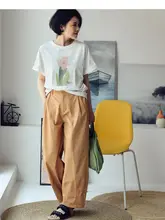 春用コットン混ストレッチカジュアルパンツ【ウエスト部分半松緊・立体カット・  薄手デザイン】（セットアップ対応）