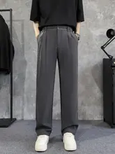 ブラック ハイウエスト ストレート ルーズ 大きいサイズ スーツパンツ