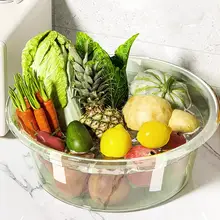 透明プラスチック製洗面器【大容量・厚手・家庭用・洗顔・洗濯・野菜洗い・子供用】