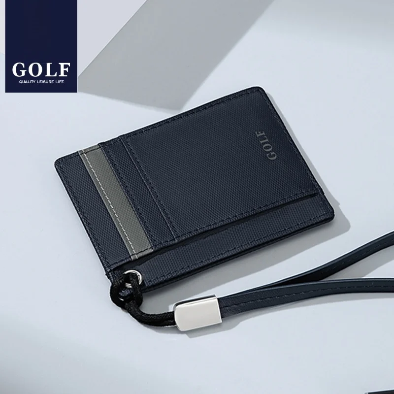 コンパクトウォレット GOLF ブルーグレー 撞色水桶形カードケースの実用性と使い勝手