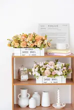 アートフラワー 薔薇とカモミールの卓上装飾用花瓶【自然な質感・リアルな造花】