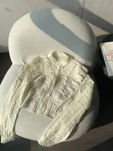 ゴシック風 lace刺繍ブラウス【豪華デザイン・長袖】