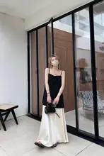 エレガントなアセテートサテン半身スカート【夏用・フィッシュテール・Aライン・スリム効果】