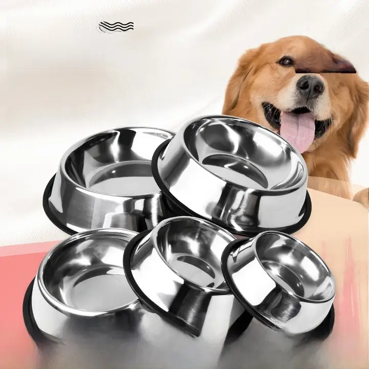 ステンレス製 犬用ボウル 猫用ボウル 轉倒防止 食器 猫用フードボウル 大型犬用 滑り止め