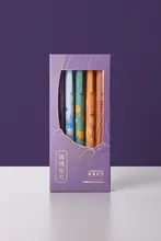 KACO 5色セット 中性ペン【0.5mm・プッシュ式・学生用・手帳や学習に最適】