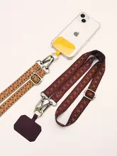 多機能スマホ用ショルダーストラップ【調節可能・肩掛け・アンチロストデザイン・刺繍付き】