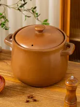 耐熱性の無釉土砂鍋【陶器製・家庭用・健康的な煮込み料理対応】