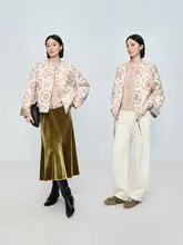 柔らかさが魅力のH型ニットベスト【花柄・ピンク】（セットアップ対応）