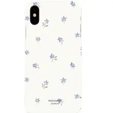 クリームカラーの優しい小花デザインiPhoneケース【iPhone対応・半包仕様】