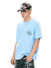 アメリカンスタイルのスポーツTシャツ【クールなデザイン・ショルダー切替・夏用・ゆったりシルエット】（セットアップ対応）