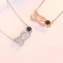シンプルな人工ズリコンネックレス【上品なデザイン・デコルテ用・ペンダント付き】