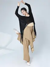 ダンス用長袖トップス【黒・ルーズフィット・モダンダンス・大人用】