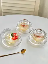 透明なスイーツボウル【クリスタルガラス・フタ付き・極上の柔らかさ】