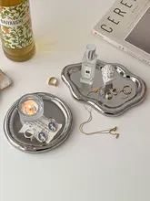 インス風アロマジュエリー展示トレイ【シンプルな陶器製・玄関用・鍵収納・装飾トレイ】