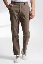 コットン混合ストレッチSpring用パンツ【ウエストゴム・ゆったりシルエット】