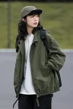 GoodNorth ヴィンテージ風 春秋用 ユニセックス ジップアップ ワークジャケット【無地・フィット】