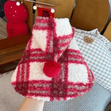 秋冬用ペット用衣服【加厚フリース・クリスマス用・犬猫兼用・喜びの雰囲気】