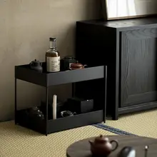 アイアン製二段茶器ラック【茶道具・置物収納・デザインスタンド】