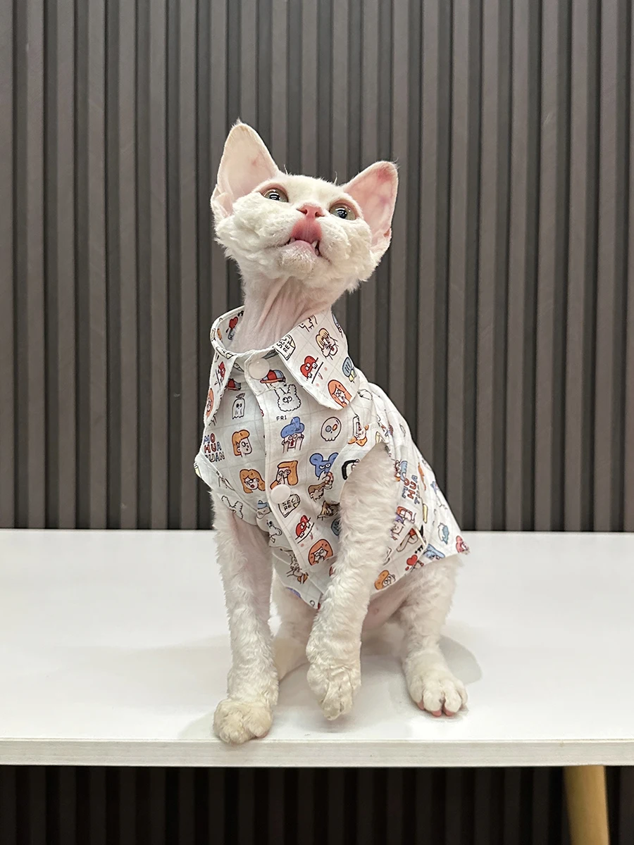 猫デザインのノースリーブシャツ：一人暮らし向けの通気性と無毛猫に最適な着用体験