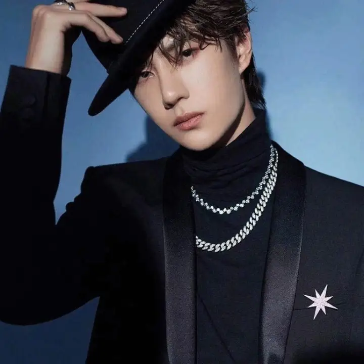 豪華な大きめクロス星型ブローチ【男女兼用・スーツやコート用・気質装飾】