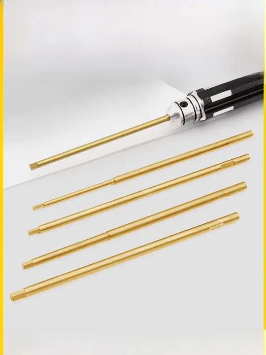 高品質チタンコーティング高速鋼内六角ビット【高硬度・多用途・模型用工具】
