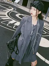 MSLAN グレー系ウエストマーク付きジャケット【春夏用・ベルト付き】